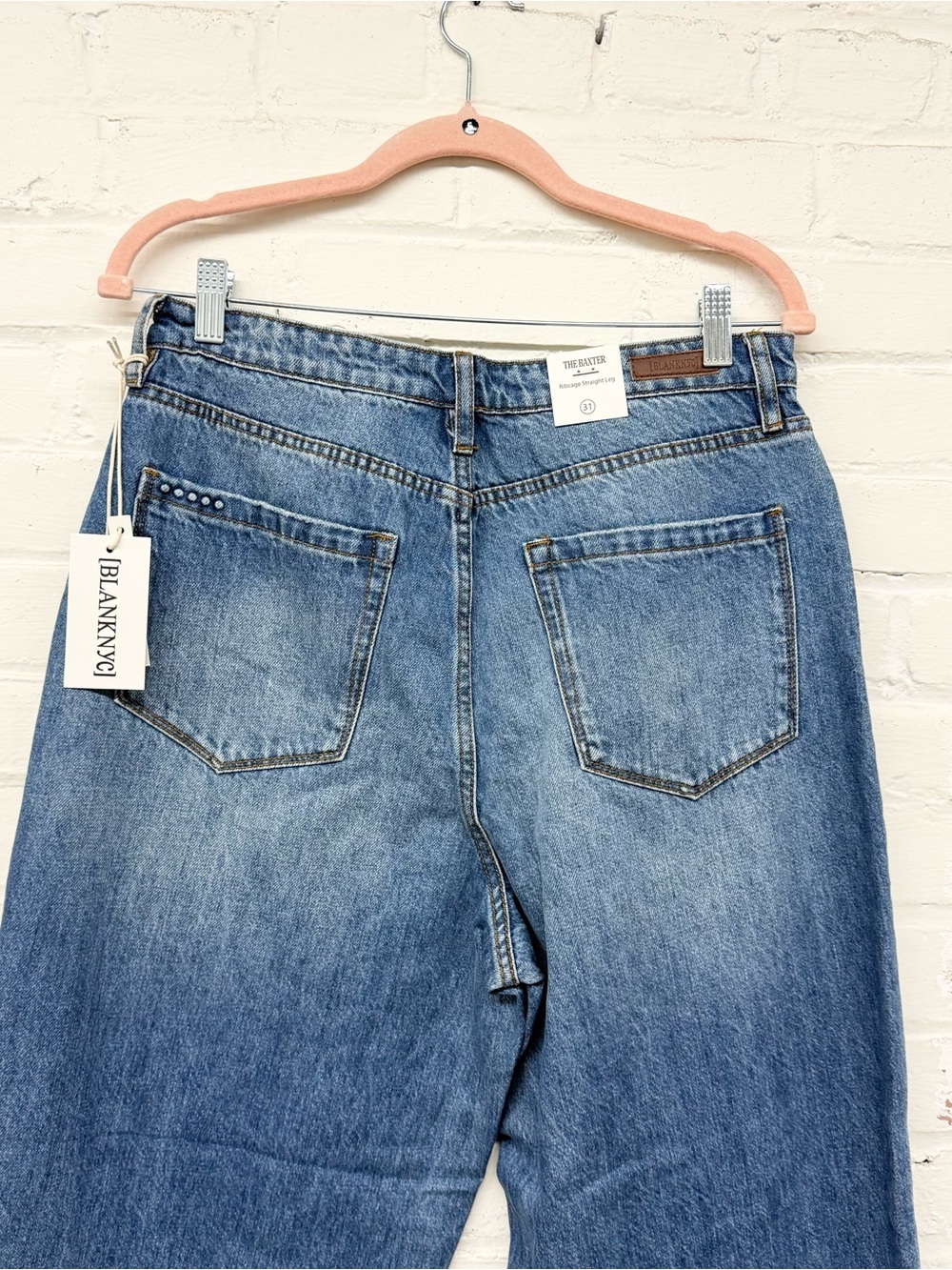 NWT BLANKNYC The Baxter Ribcage High Rise Straight Leg Jean Size 31 - Picture 8 of 9